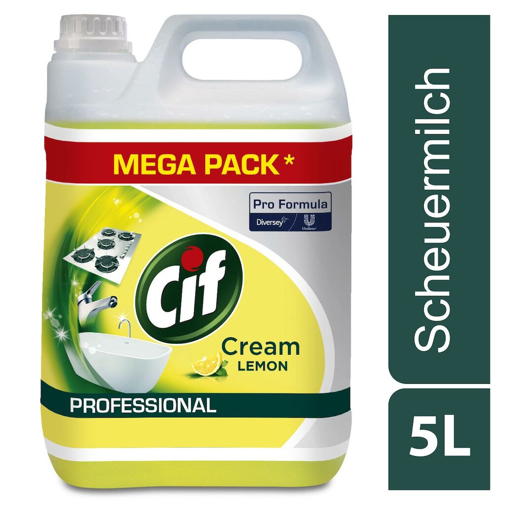 Cif Professional Crème Lemon 2x5L - Scheuermilch mit natürlichen Mikropartikeln